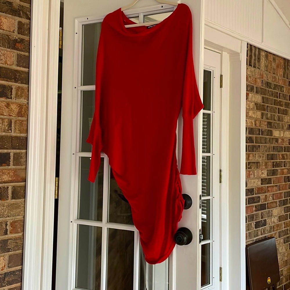 Ladies Red Stretch Dress